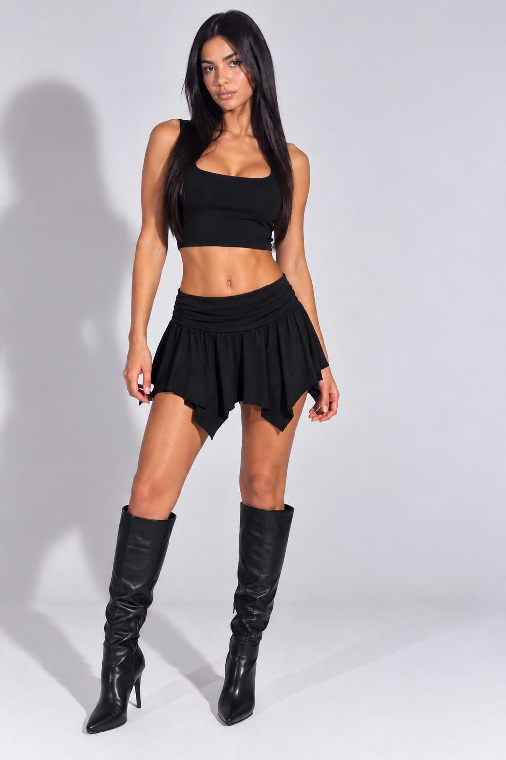 SHORT POLLERA MICROFIBRA BECA (SP474)