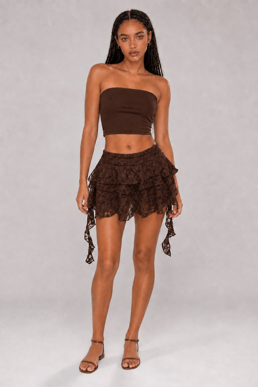 SHORT POLLERA ENCAJE MIA (SP252)