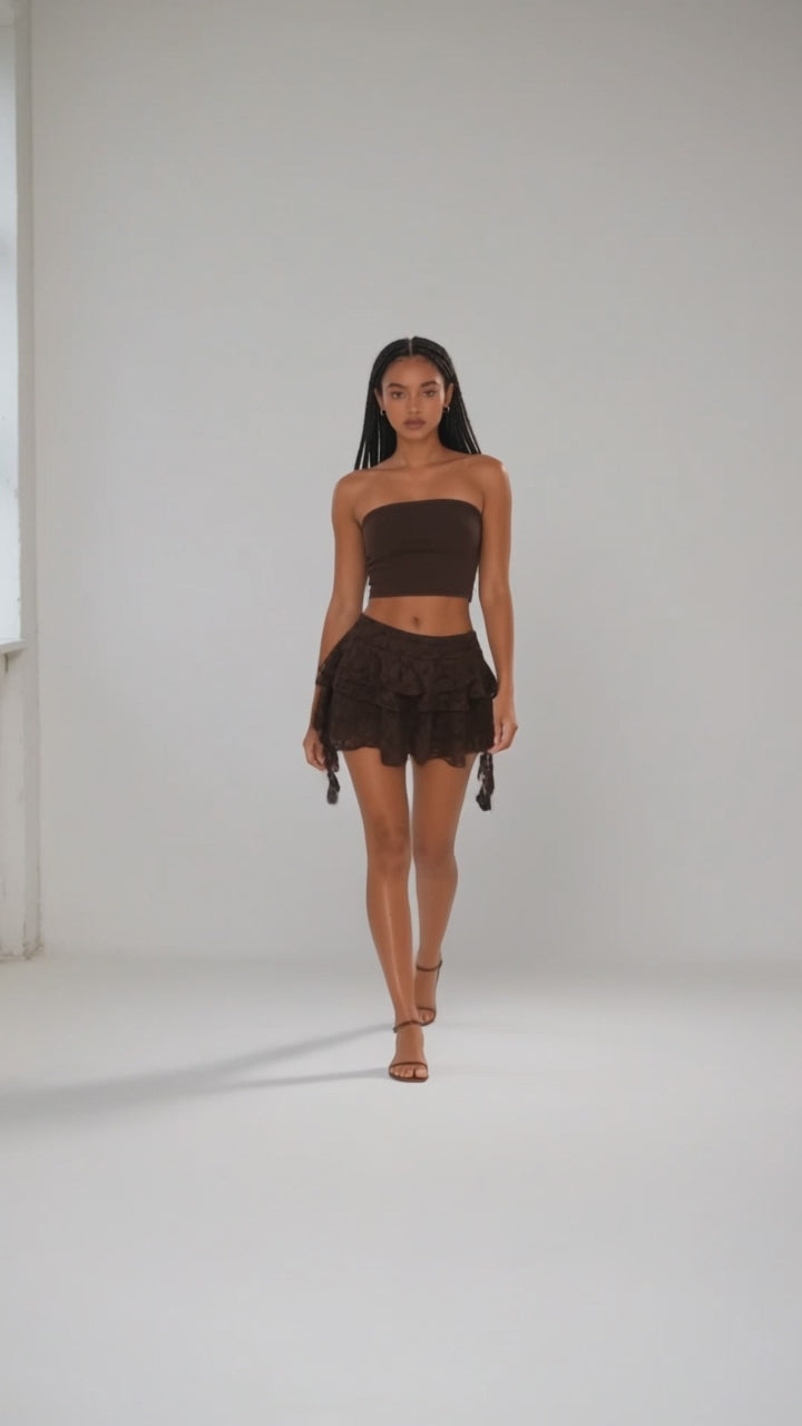 SHORT POLLERA ENCAJE MIA (SP252)